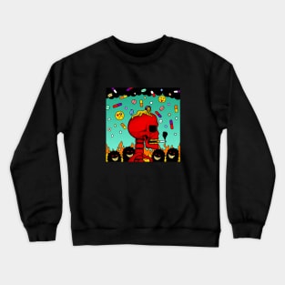 A RED SKELETON VS THE WORLD Crewneck Sweatshirt